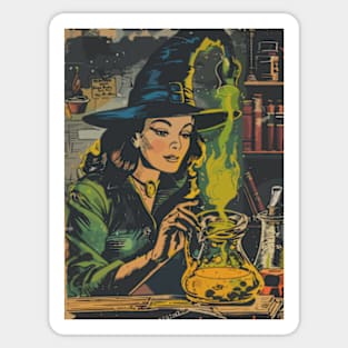 Vintage Witch Spell Sticker